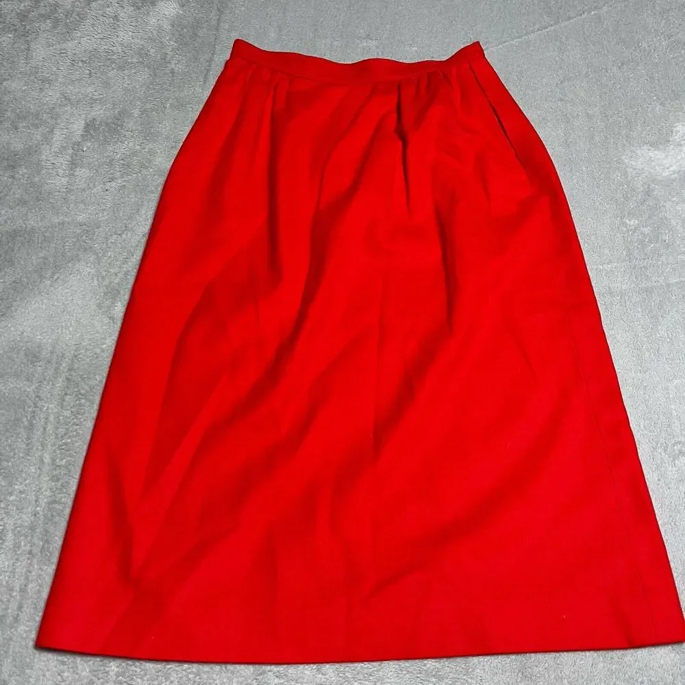 Vintage Pendleton Skirt Womens‎ 10 Wool Academia Classic Red Christmas Holiday